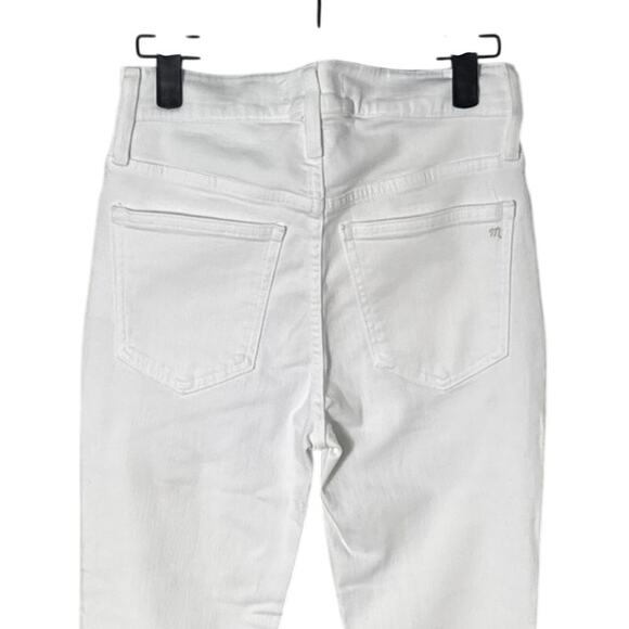 NWT Madewell Mid-Rise Kick Out Crop Jeans in Pure White Size 25 - Picture 14 of 15